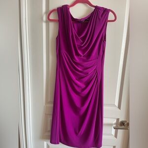 Ralph Lauren Fuchsia Draped style Dress size 10